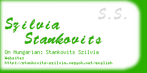 szilvia stankovits business card